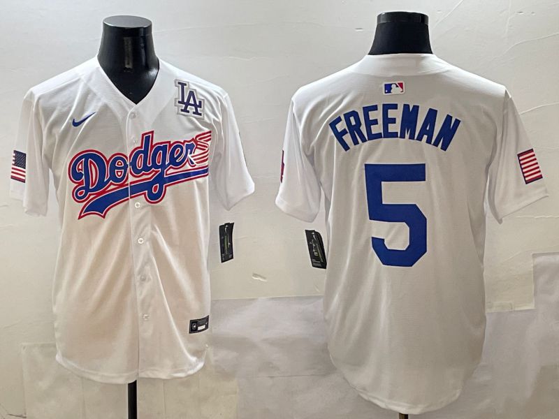 Men Los Angeles Dodgers #5 Freeman White Second generation Joint Name Nike 2025 MLB Jersey style 9->los angeles dodgers->MLB Jersey